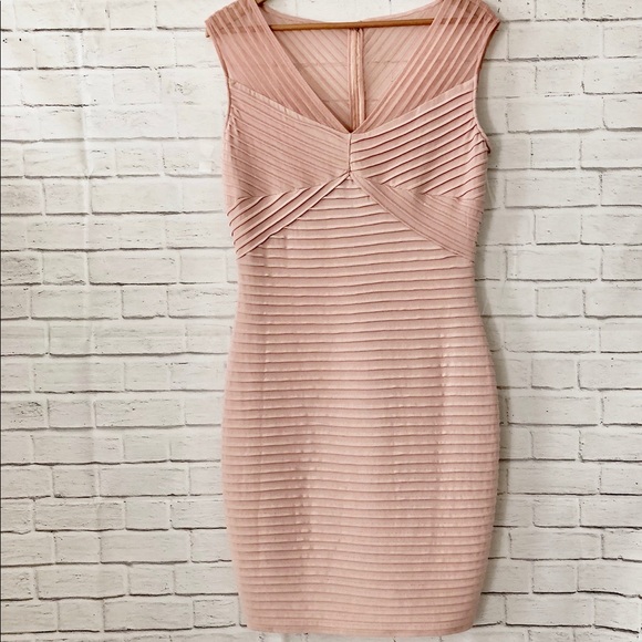 Calvin Klein Dresses & Skirts - Calvin Klein Sleeveless Blush Ribbed Mesh Dress